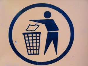 Trash sign